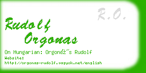 rudolf orgonas business card